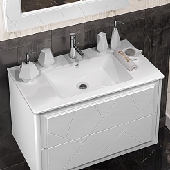 Opadiris Мебель для ванной Луиджи 90 подвесная белая матовая – фотография-6